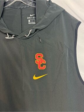 Nike USC Dri-Fit Sleeveless Black Pullover Hoodie Mens Sz XL